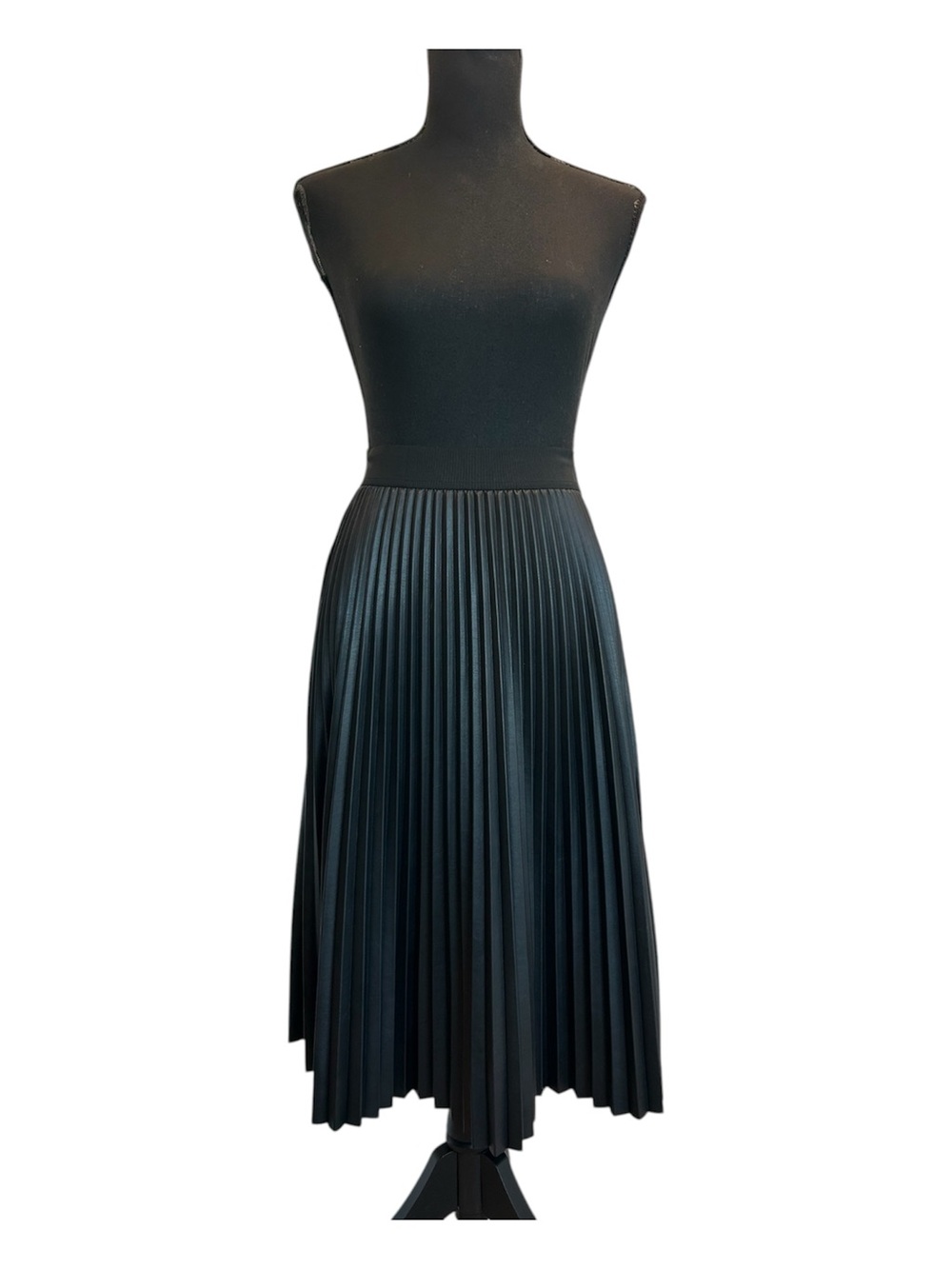 Black Pleated Midi Dress - Classic Women’s Dress